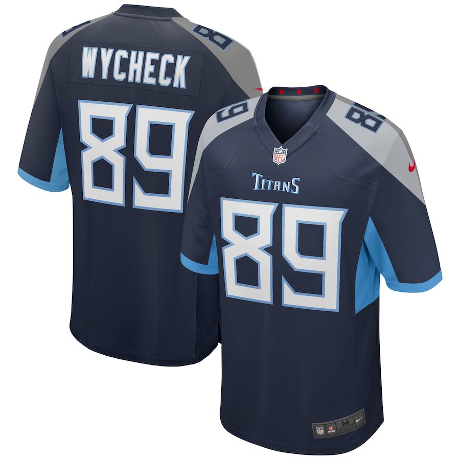 Men Tennessee Titans #89 Frank Wycheck Nike Navy Game Retired Player NFL Jersey->tennessee titans->NFL Jersey